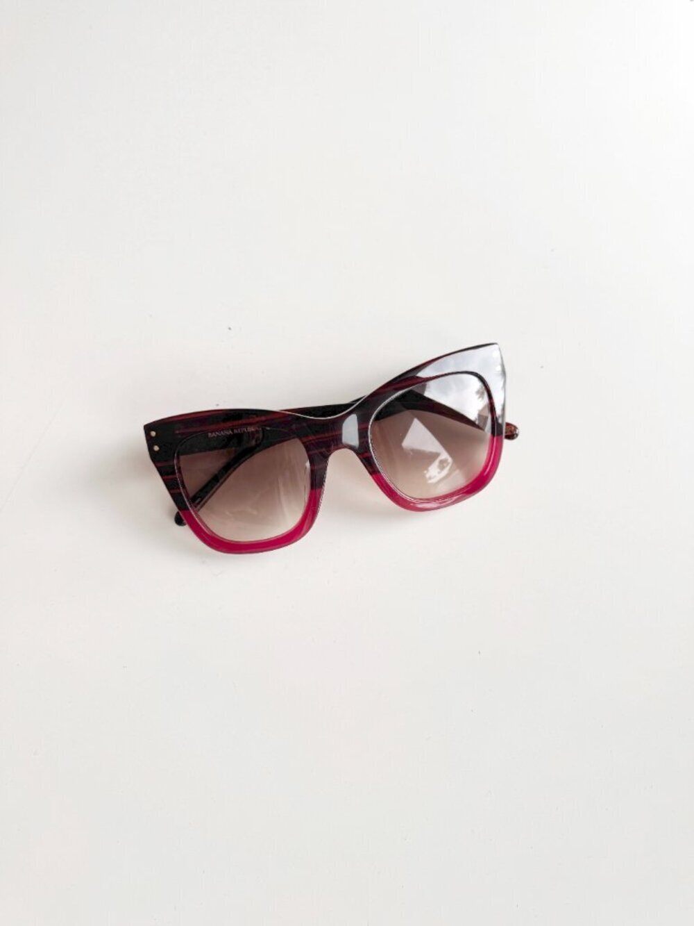 BANANA REPUBLIC Page Pink Mix Ombre Acetate Plastic Full Frame Sunglasses